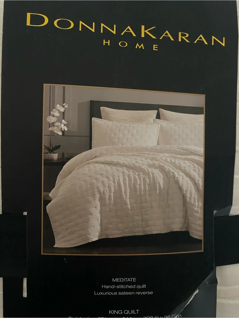 Donna Karan Meditate King Quilt Ivory 108x96 in